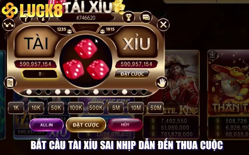 Bắt cầu tài xỉu sai nhịp là nguyên nhân dẫn đến thua cuộc